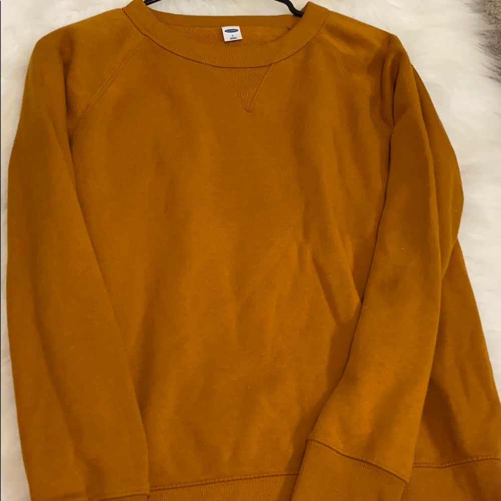 Yellow orange fall sweater crewneck from old navy